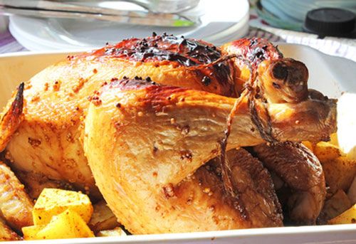 Poulet cuit au four,roti,poulet,cuit au four